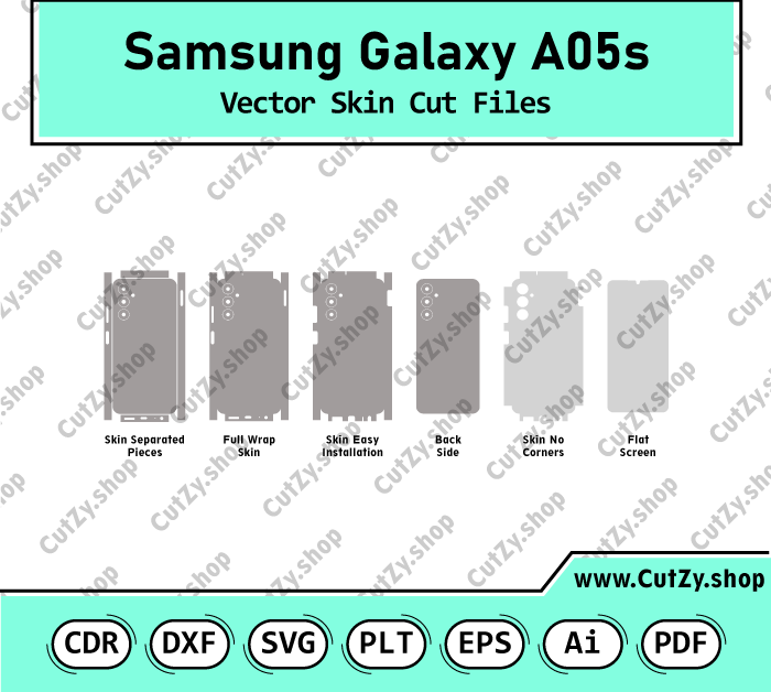 Samsung Galaxy A05s Vector Skin Cut Files