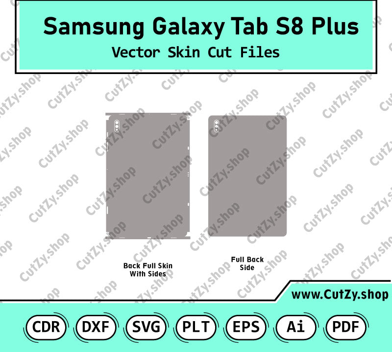 Samsung Galaxy Tab S8 Plus (12.4) 2022 Vector Skin Cut Files