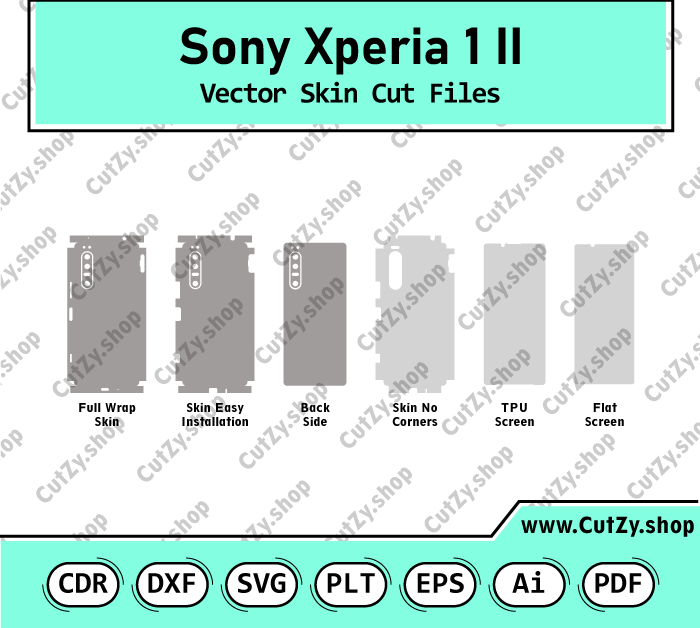 Sony Xperia 1 II Vector Skin Cut Files