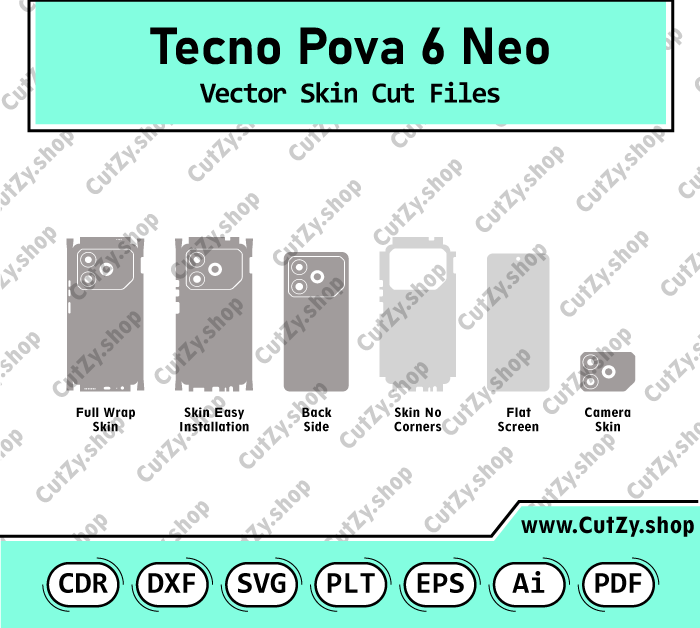 Tecno Pova 6 Neo Vector Skin Cut Files