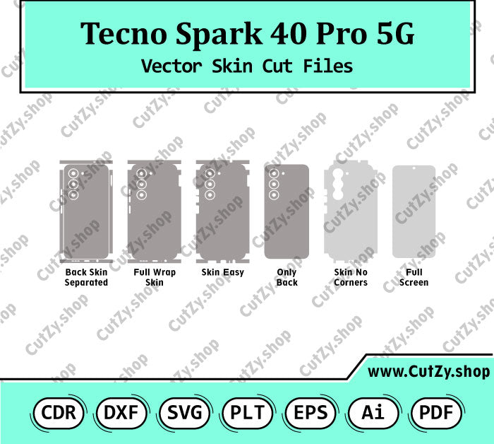 Tecno Spark 40 Pro 5G Vector Skin Cut Files