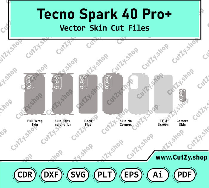 Tecno Spark 40 Pro+ Vector Skin Cut Files