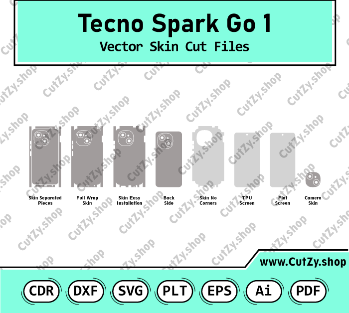 Tecno Spark Go 1 Vector Skin Cut Files