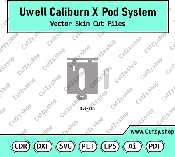 Uwell Caliburn X Pod System Vector Skin Cut Files