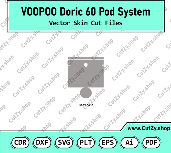 Voopoo Doric 60 Pod System vector Skin Cut Files