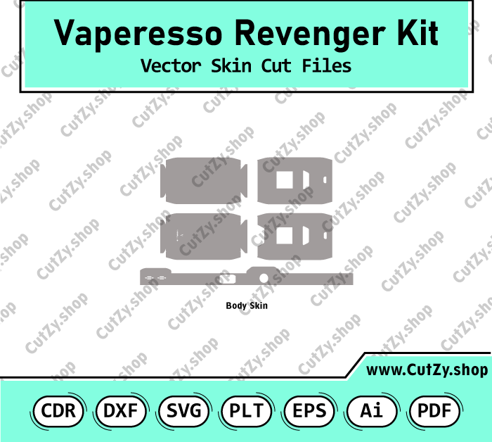 Vaporesso Revenger Kit Vector Skin Cut Files Templates