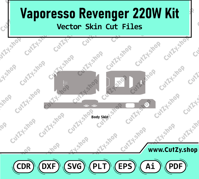 Vaporesso Revenger 220W Kit Vector Skin Cut Files