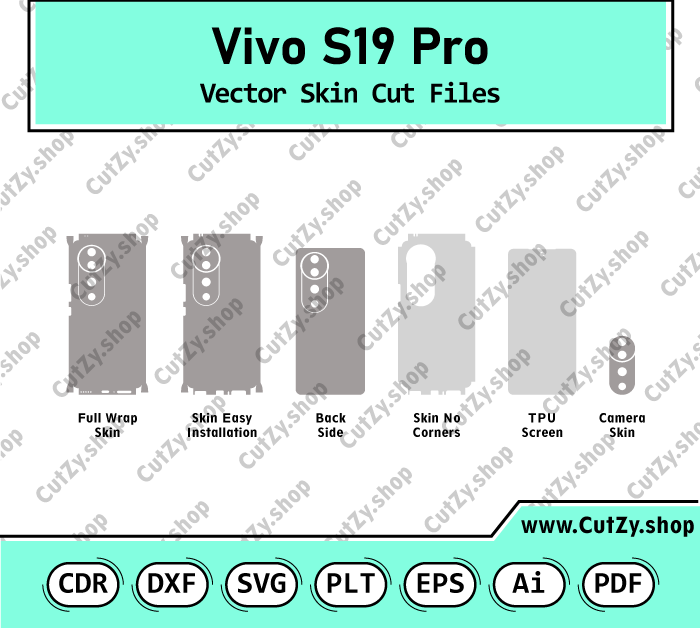 Vivo S19 Pro Vector Skin Cut Files