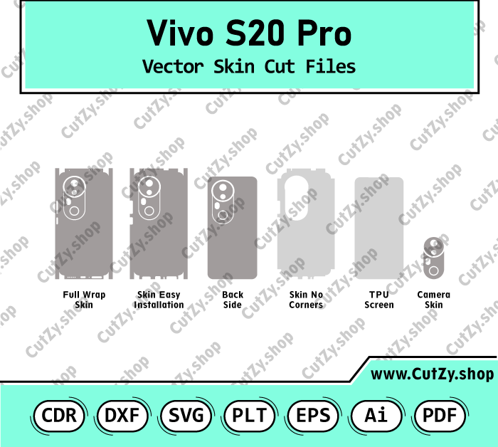 Vivo S20 Pro Vector Skin Cut Files
