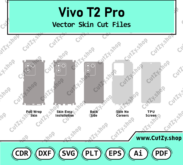 Vivo T2 Pro Vector Skin Cut Files