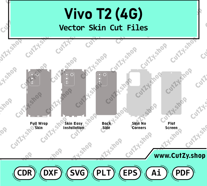 Vivo T2 Vector Skin Cut Files