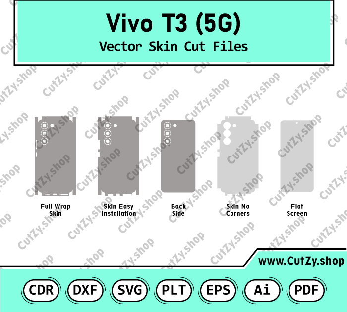 Vivo T3 5G Vector Skin Cut Files
