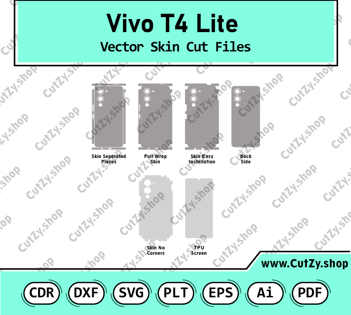 Vivo T4 Lite Vector Skin Cut Files