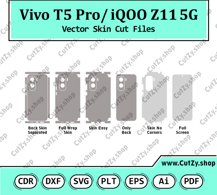 Vivo T5 Pro-iQOO Z11 5G Vector Skin Cut Files