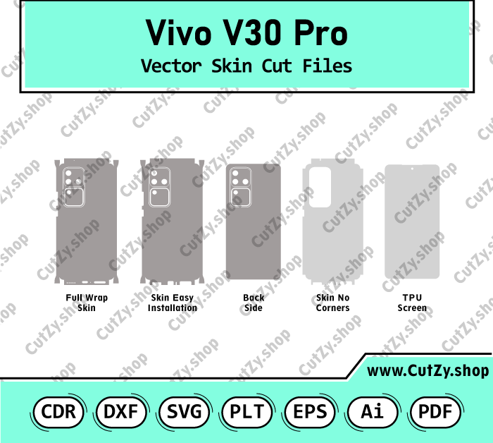 vivo V30 Pro Vector Skin Cut Files