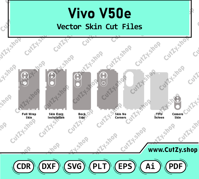 Vivo V50E Vector Skin Cut Files