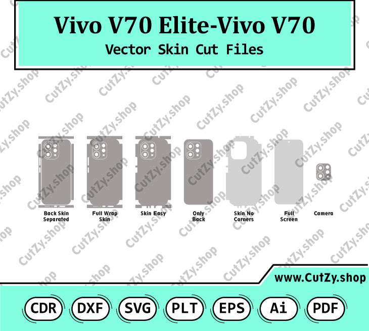 Vivo V70 Elite-Vivo V70 Vector Skin Cut Files