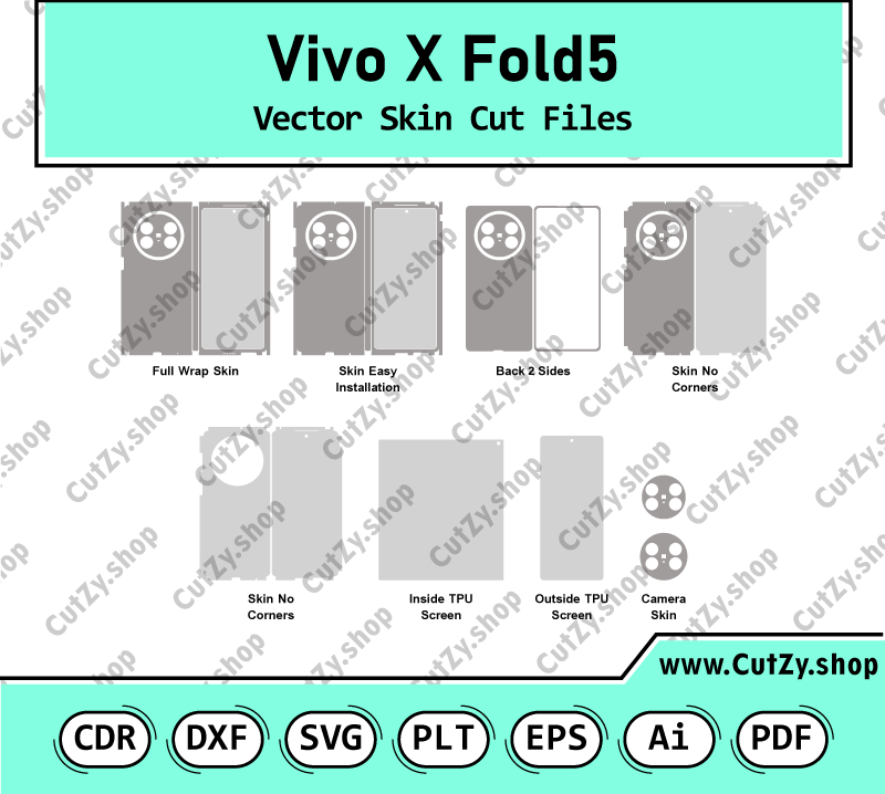 Vivo X Fold 5 Vector Skin Cut Files
