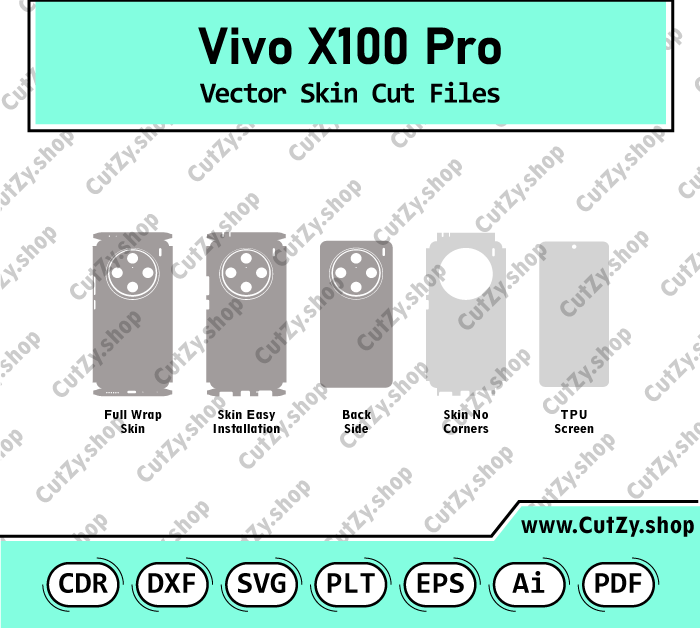 Vivo X100 Pro Vector Skin Cut Files