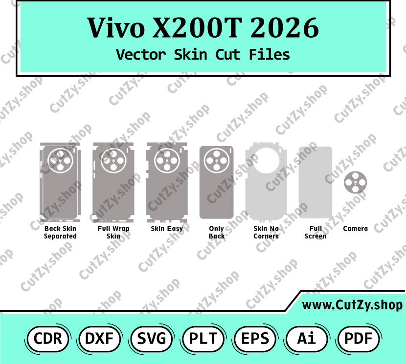Vivo X200T 2026 Vector Skin Cut Files