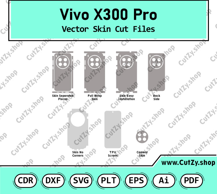 Vivo X300 Pro Vector Skin Cut Files