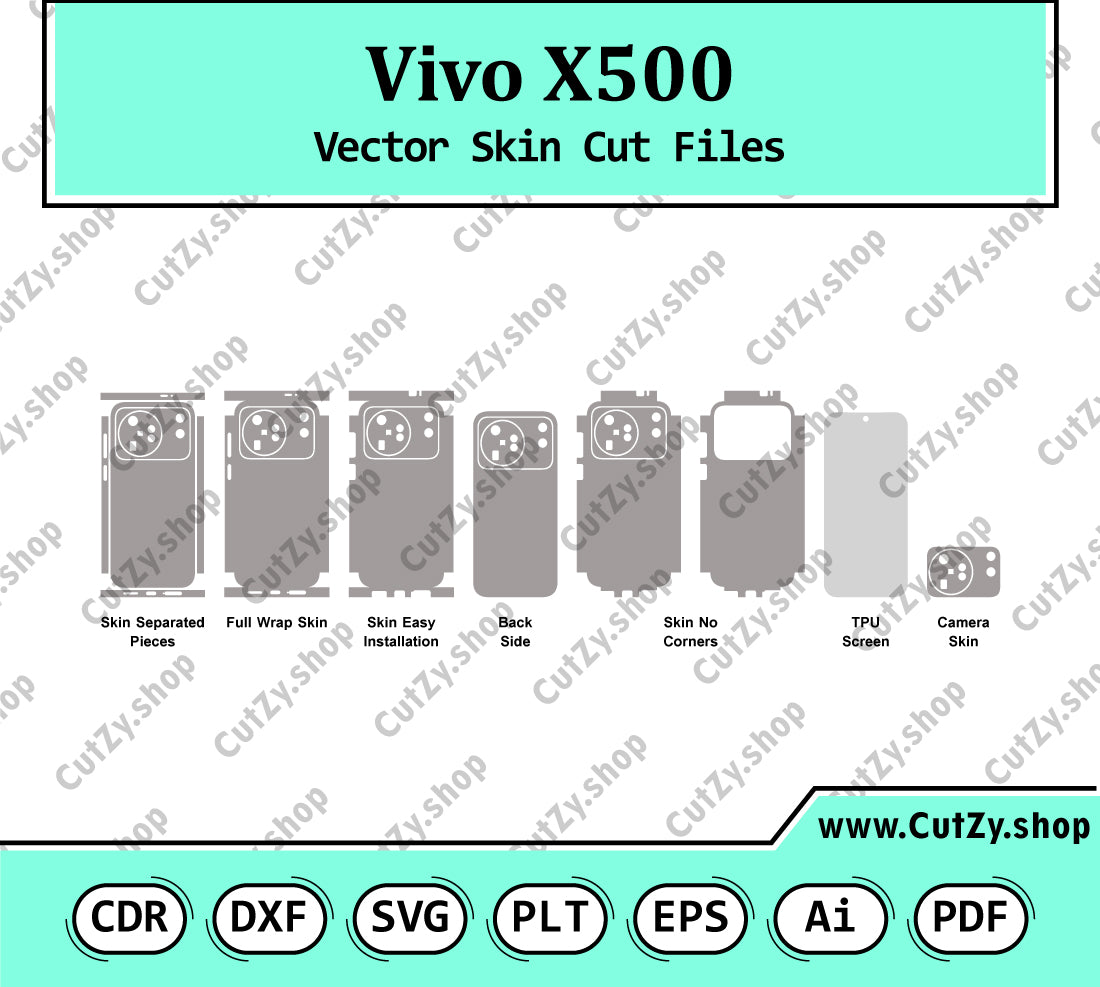 Vivo X500 Vector Skin Cut Files