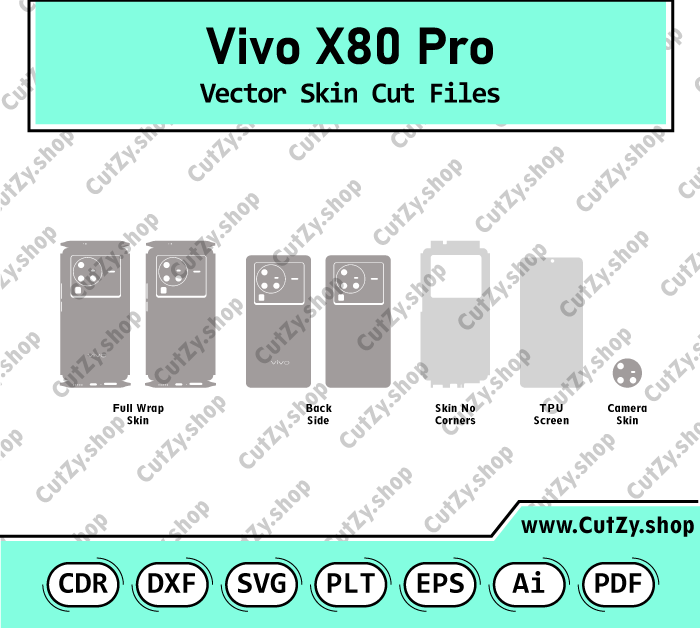 Vivo X80 Pro Vector Skin Cut Files