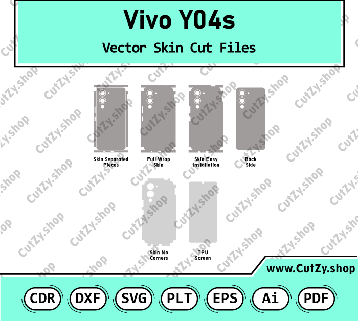 Vivo Y04s Vector Skin Cut Files