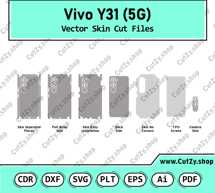Vivo Y31 5G Vector Skin Cut Files