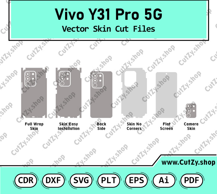 Vivo Y31 Pro 5G Vector Skin Cut Files