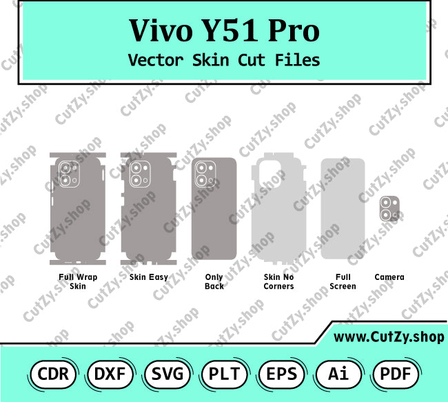 vivo Y51 Pro Vector Skin Cut Files