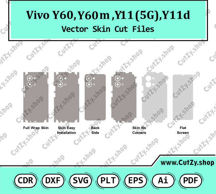 Vivo Y60m-Y60-Y11 5G-Y11d Vector Skin Cut Files