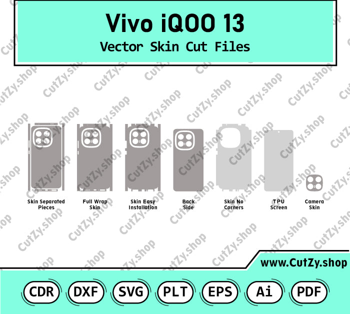Vivo iQOO 13 Vector Skin Cut Files