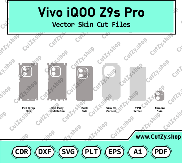 Vivo iQOO Z9s Pro Vector Skin Cut Files