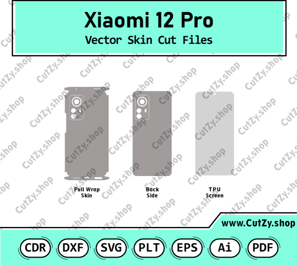 Xiaomi 12 Pro Vector Skin Cut Files