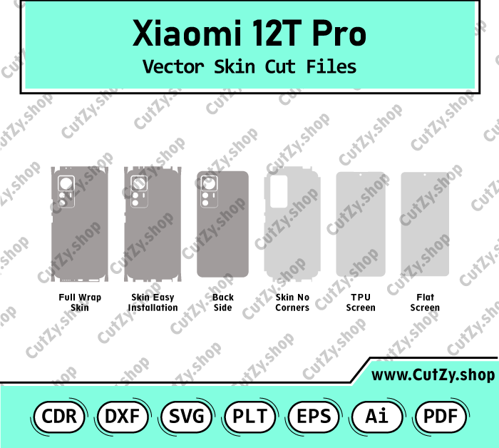 Xiaomi 12T Pro Vector Skin Cut Files