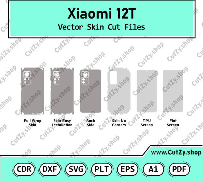 Xiaomi 12T Vector Skin Cut Files