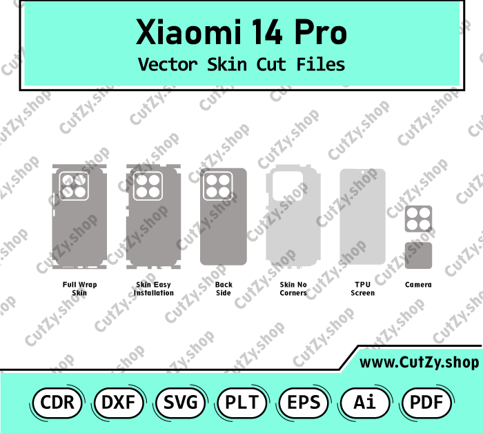 Xiaomi 14 Pro Vector Skin Cut Files