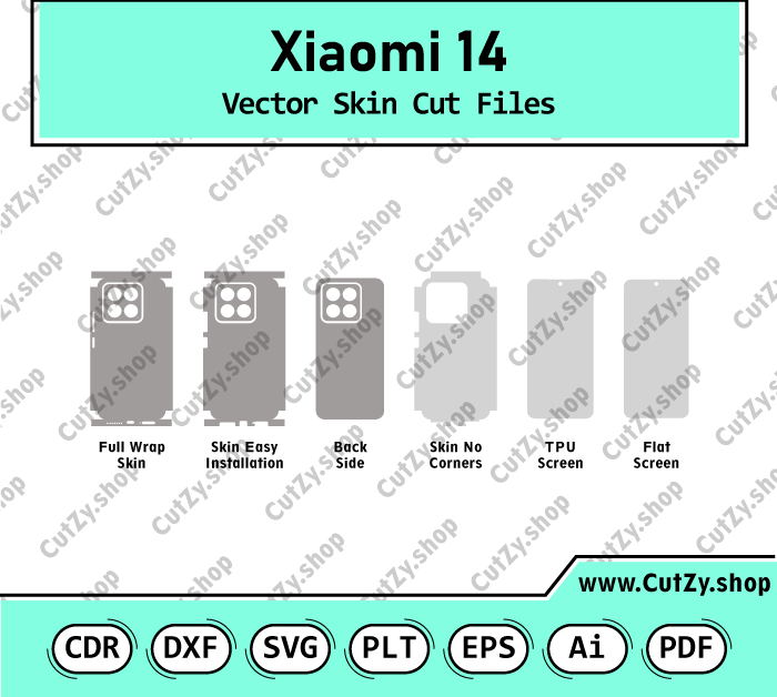 Xiaomi 14 Vector Skin Cut Files
