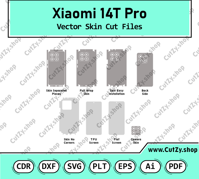 Xiaomi 14T Pro Vector Skin Cut Files