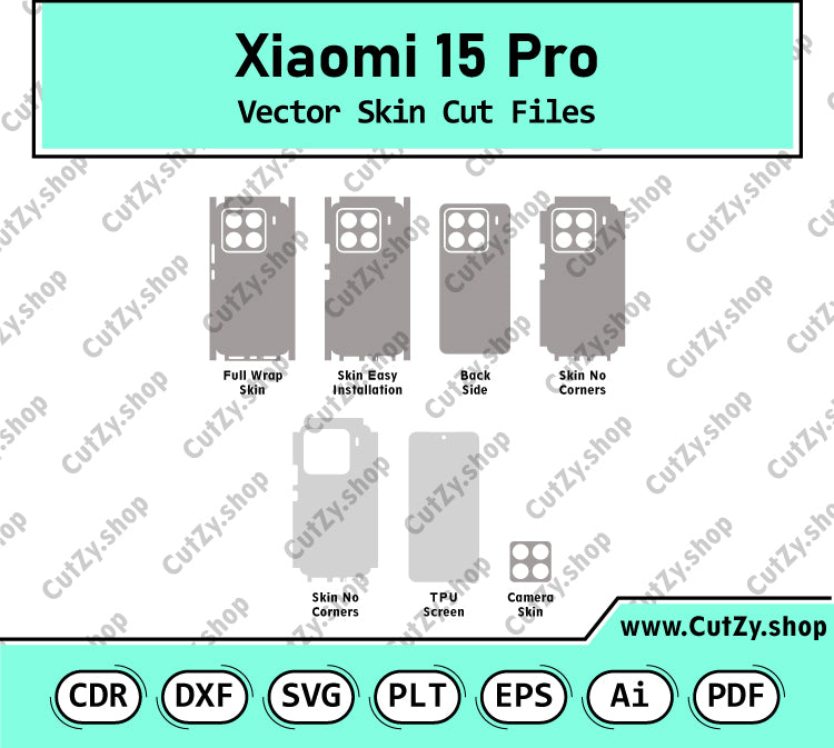 Xiaomi 15 Pro Vector Skin Cut Files