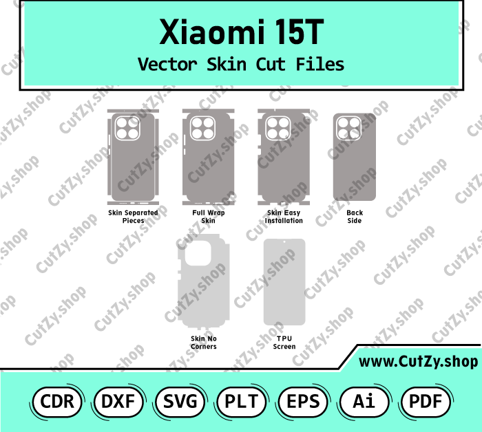 Xiaomi 15T Vector Skin Cut Files