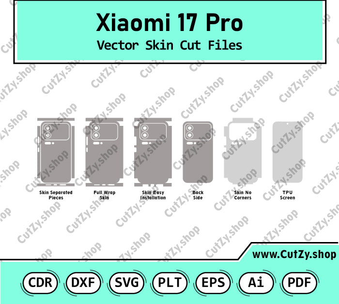 Xiaomi 17 Pro Vector Skin Cut Files