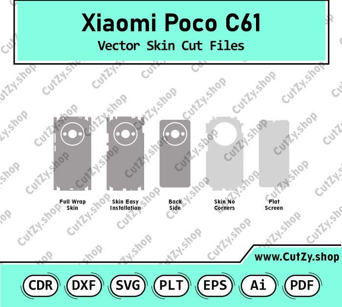 Xiaomi Poco C61 Vector Skin Cut Files