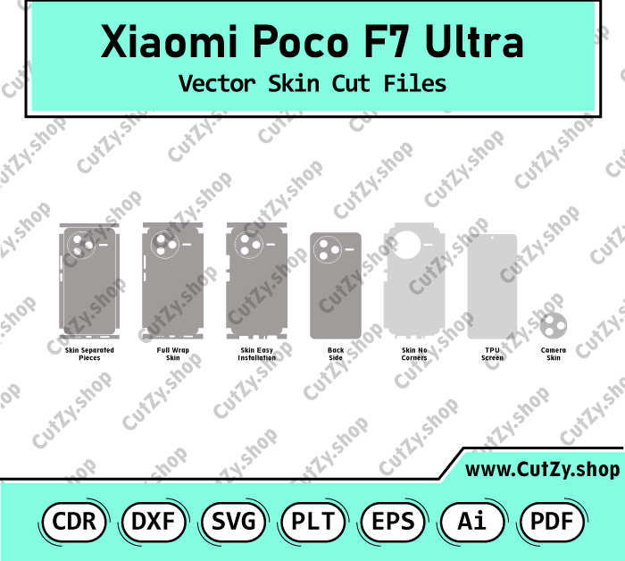Xiaomi Poco F7 Ultra Vector Skin Cut Files