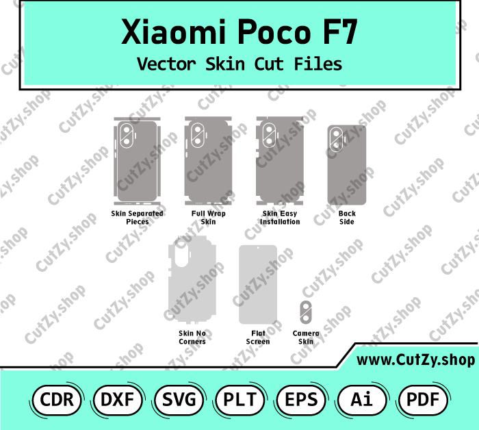Xiaomi Poco F7 Vector Skin Cut Files