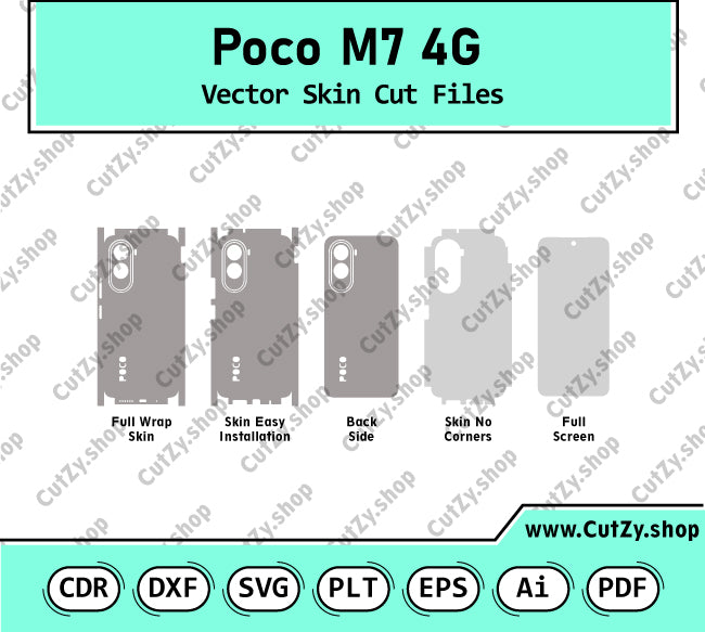 Xiaomi Poco M7 4G Vector Skin Cut Files