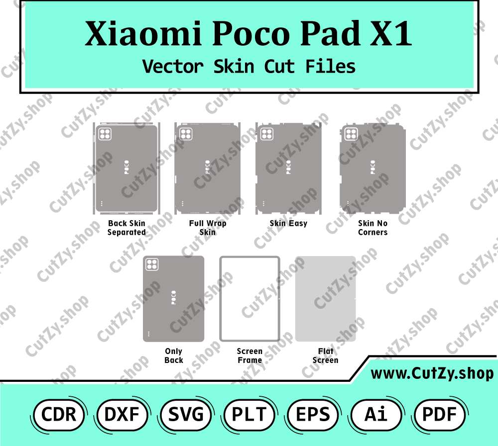 Xiaomi Poco Pad X1 Vector Skin Cut Files