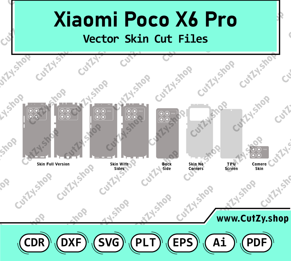 Xiaomi Poco X6 Pro Vector Skin Cut Files