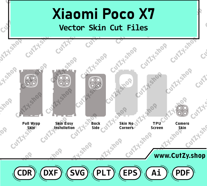 Xiaomi Poco X7 Vector Skin Cut Files